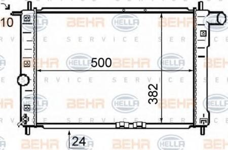 KUEHLER, LAENGE  500 MM 8MK376726501 HELLA