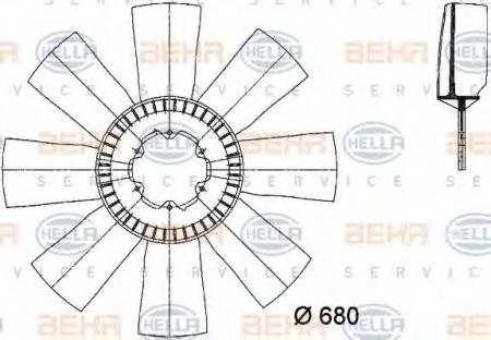 LUEFTERRAD,  680 MM 8MV376733071