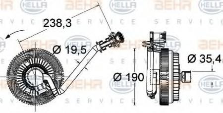 KUPPLUNG (LUEFTER) 8MV376734021 HELLA