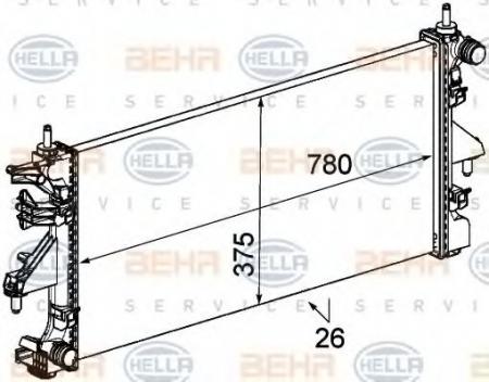 KUEHLER, LAENGE  780 MM 8MK376745091