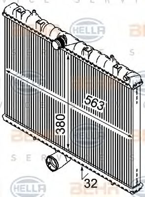 KUEHLER, LAENGE  563 MM 8MK376745131