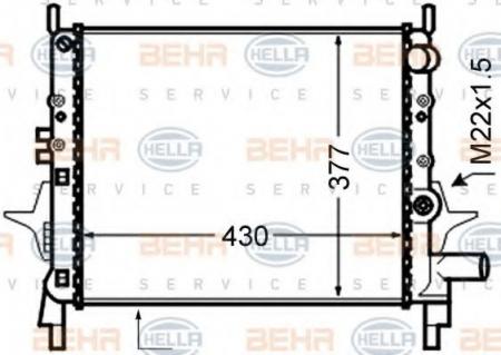 KUEHLER, LAENGE  430 MM 8MK376750071