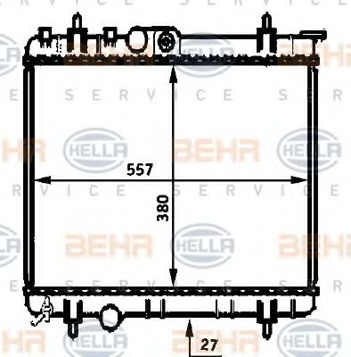 KUEHLER, LAENGE  380 MM 8MK376750241