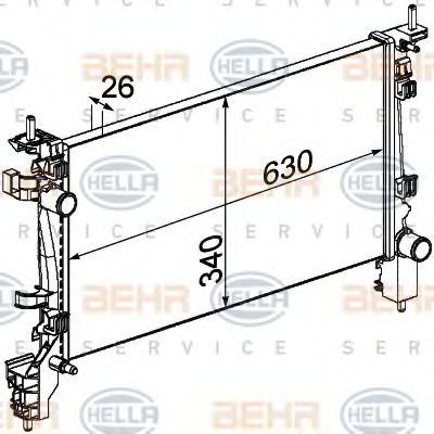 KUEHLER, LAENGE  630 MM 8MK376754711