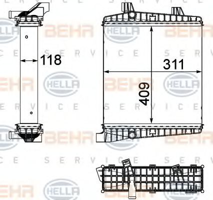 KUEHLER, LAENGE  291 MM 8MK376756391