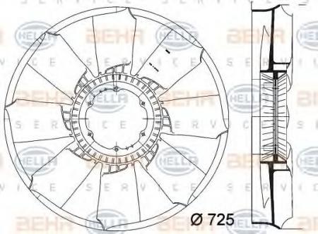 LUEFTERRAD,  725 MM 8MV376758251