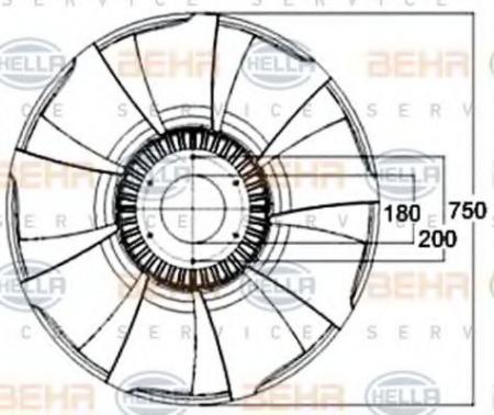 LUEFTERRAD,  750 MM 8MV376758571