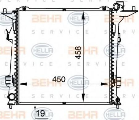 KUEHLER, LAENGE  450 MM 8MK376764471 HELLA