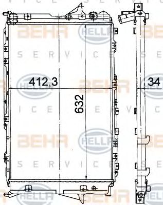 KUEHLER, LAENGE  632 MM 8MK376765161