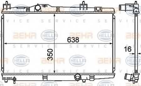 KUEHLER, LAENGE  350 MM 8MK376781141