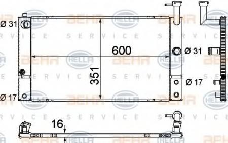 KUEHLER, LAENGE  600 MM 8MK376790011