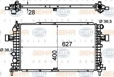 KUEHLER, LAENGE  627 MM 8MK376790021