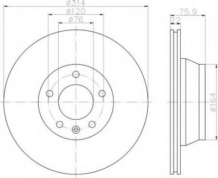 BREMSSCHEIBE 8DD355109791