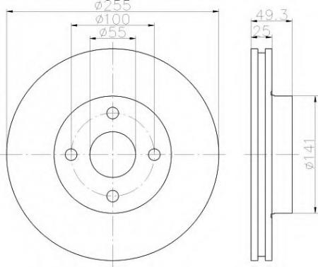 BREMSSCHEIBE 8DD355110411 HELLA