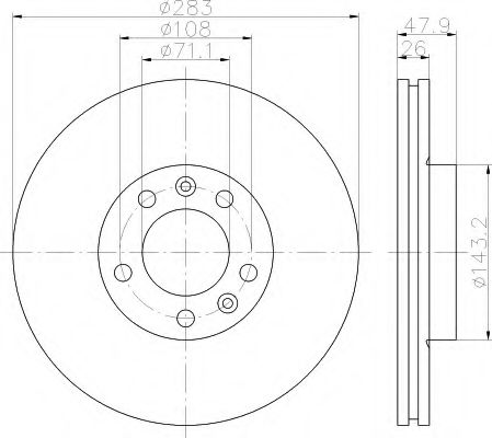 BREMSSCHEIBE 8DD355110761