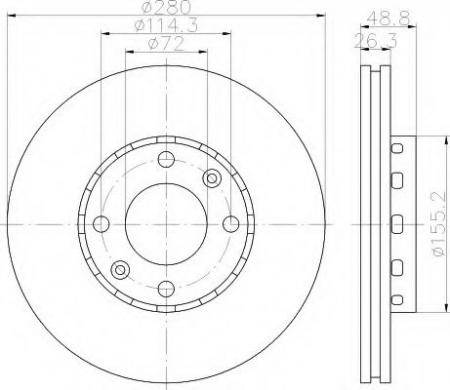 BREMSSCHEIBE 8DD355111021