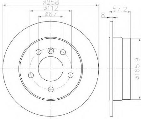 BREMSSCHEIBE 8DD355111091 HELLA