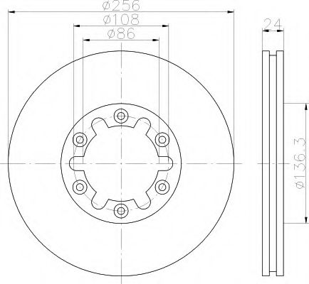 BREMSSCHEIBE 8DD355111731