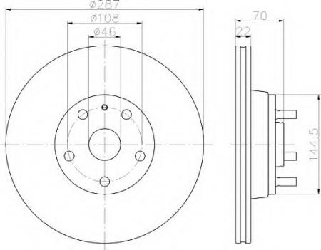 BREMSSCHEIBE 8DD355100871 HELLA