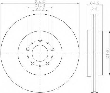 BREMSSCHEIBE 8DD355115601