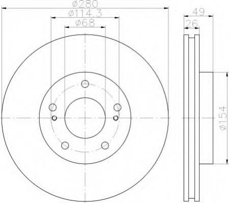 BREMSSCHEIBE 8DD355115641