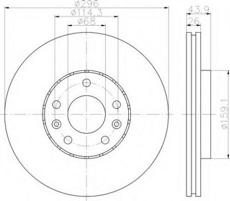 BREMSSCHEIBE 8DD355116161 HELLA