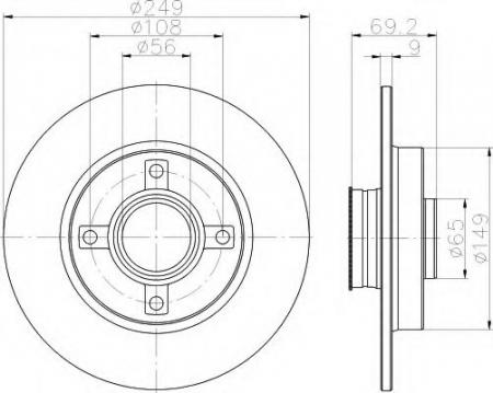 BREMSSCHEIBE 8DD355116431