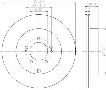 BREMSSCHEIBE 8DD355116881 HELLA