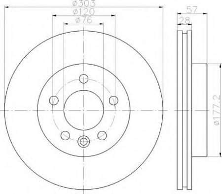 BREMSSCHEIBE 8DD355117151