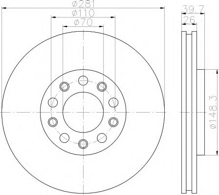 BREMSSCHEIBE 8DD355117231