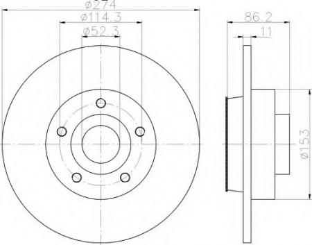 BREMSSCHEIBE 8DD355117351 HELLA