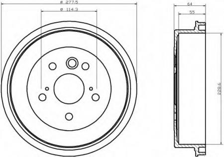 BREMSTROMMEL 8DT355300031 HELLA