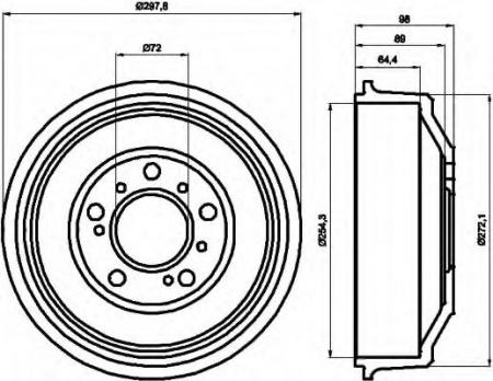   CITROEN, FIAT, PEUGEOT (254X63,5X298X98X5+5) 1. 8DT 355 300-061