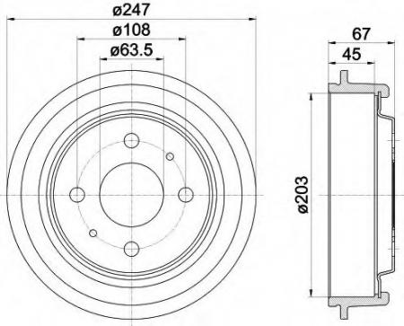 BREMSTROMMEL 8DT355300101