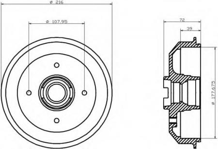 BREMSTROMMEL 8DT355300121