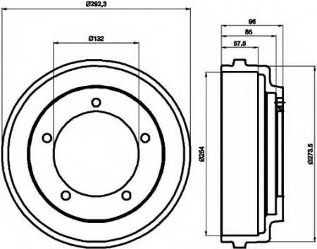 BREMSTROMMEL 8DT355300201 HELLA