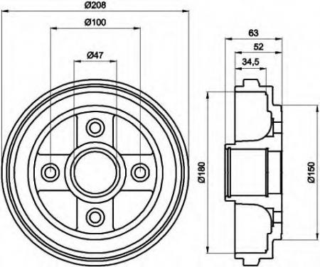 BREMSTROMMEL 8DT355300381