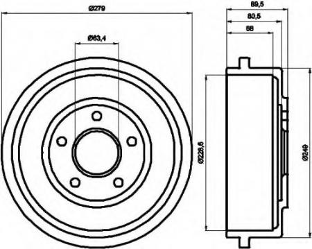 BREMSTROMMEL 8DT355300431