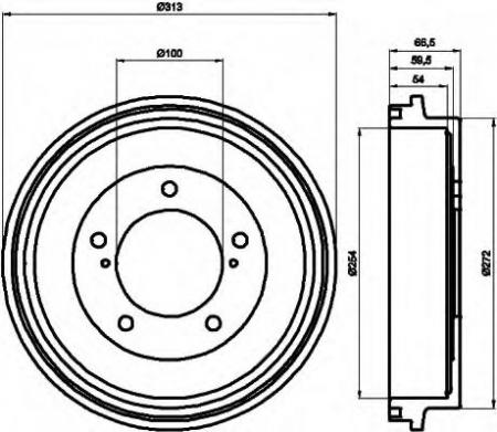 BREMSTROMMEL 8DT355300491 HELLA