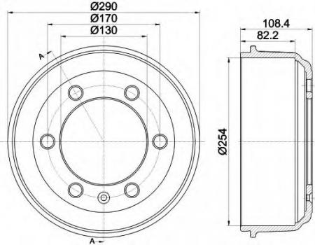 BREMSTROMMEL 8DT355300521 HELLA