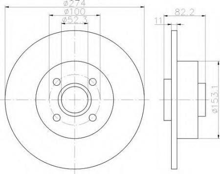 BREMSSCHEIBE 8DD355112201