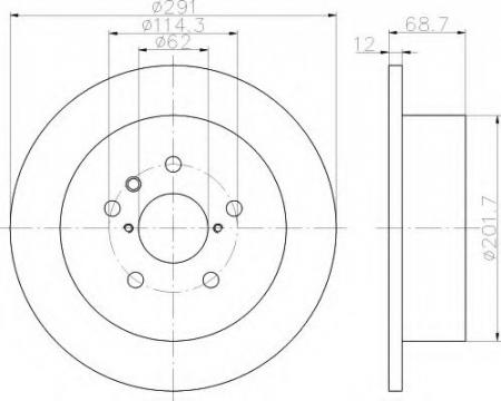 BREMSSCHEIBE 8DD355112421