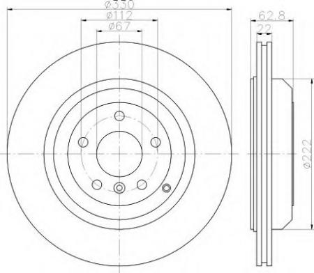 BREMSSCHEIBE 8DD355113221 HELLA