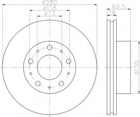 BREMSSCHEIBE 8DD355113691