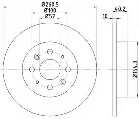 BREMSSCHEIBE 8DD355114081 HELLA