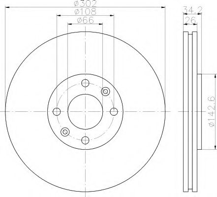 BREMSSCHEIBE 8DD355114721 HELLA