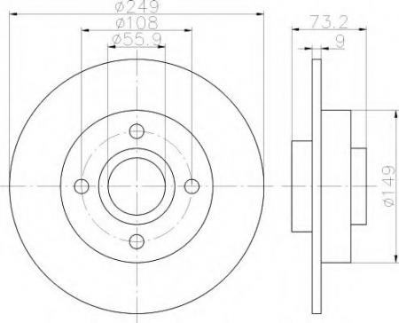 BREMSSCHEIBE 8DD355114731