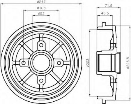 BREMSTROMMEL 8DT355300731