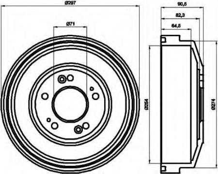 BREMSTROMMEL 8DT355300871