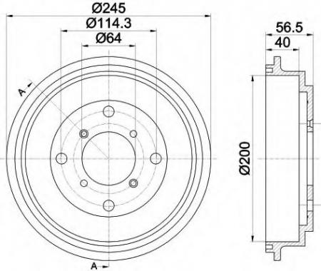 BREMSTROMMEL 8DT355301001 HELLA